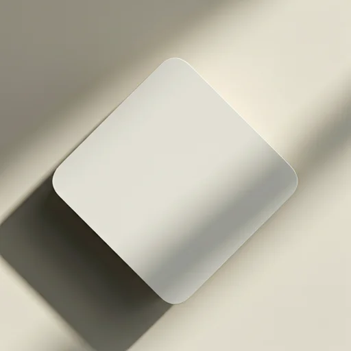 A tilted square casting a long shadow
